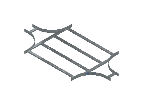 Flatbar Horizontal Cross Reducing - 2FBHG-36X06L12-HC-MS