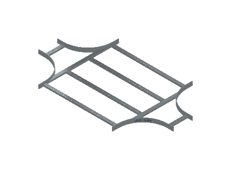 Flatbar Horizontal Cross Reducing - 2FBHG-36X09L12-HC-MS