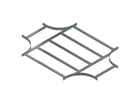 Flatbar Horizontal Cross Reducing - 2FBHG-36X18L12-HC-MS