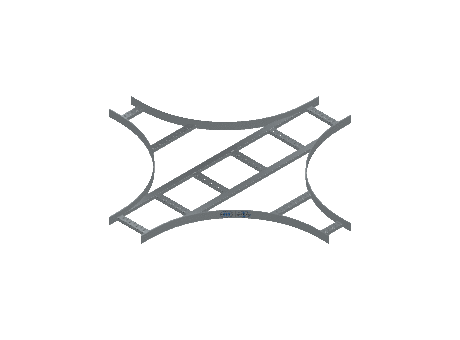 Flatbar Horizontal Cross Reducing - 2FBHG-09X06L24-HC-MS