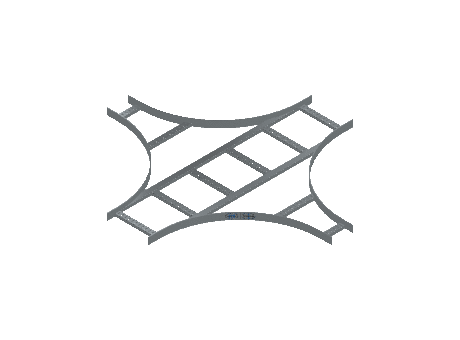 Flatbar Horizontal Cross Reducing - 2FBHG-12X06L24-HC-MS
