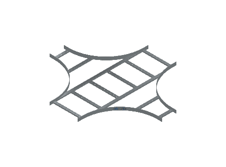 Flatbar Horizontal Cross Reducing - 2FBHG-18X09L24-HC-MS