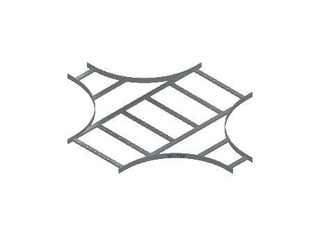 Flatbar Horizontal Cross Reducing - 2FBHG-24X09L24-HC-MS