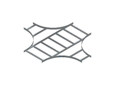Flatbar Horizontal Cross Reducing - 2FBHG-24X12L24-HC-MS