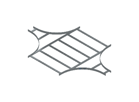 Flatbar Horizontal Cross Reducing - 2FBHG-36X06L24-HC-MS