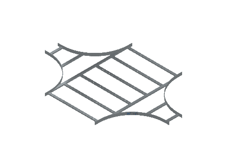 Flatbar Horizontal Cross Reducing - 2FBHG-36X09L24-HC-MS