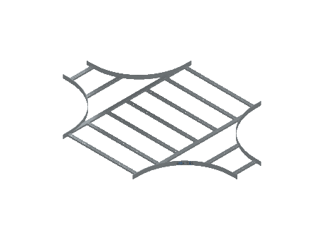 Flatbar Horizontal Cross Reducing - 2FBHG-36X12L24-HC-MS