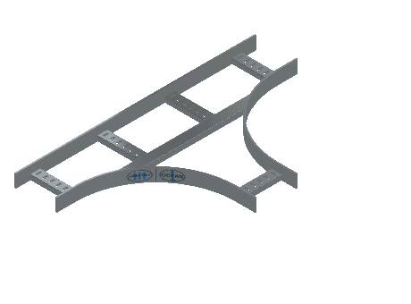 Flatbar Horizontal Tee Equal - 2FBHG-06X06L12-HT-MS