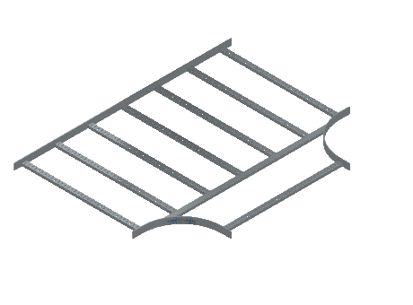 Flatbar Horizontal Tee Equal - 2FBHG-36X36L12-HT-MS