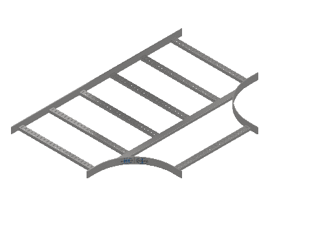 Flatbar Horizontal Tee Equal - 2FBS4-24X24L12-HT-MS