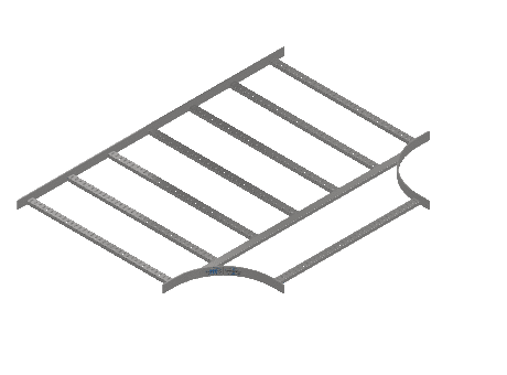 Flatbar Horizontal Tee Equal - 2FBS4-36X36L12-HT-MS