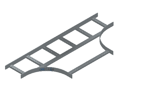 Flatbar Horizontal Tee Expanding - 2FBHG-09X24L12-HT-MS