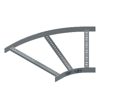 Flatbar Horizontal Bend - 2FBHG-24L12-HB45-MS