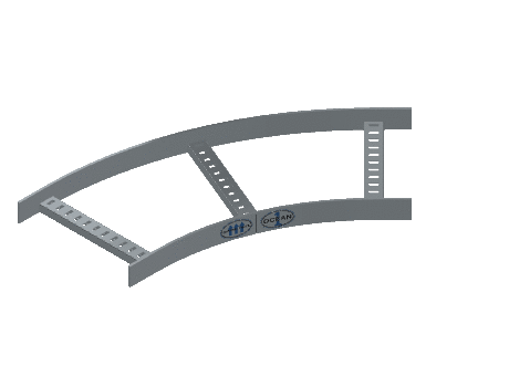 Flatbar Horizontal Bend - 2FBHG-12L24-HB45-MS