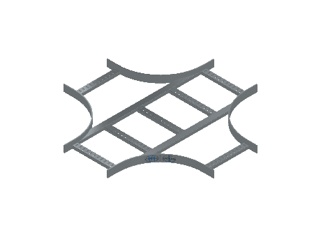 Flatbar Horizontal Cross Equal - 2FBHG-12X12L12-HC-MS