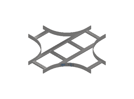 Flatbar Horizontal Cross Equal - 2FBS6-09X09L12-HC-MS