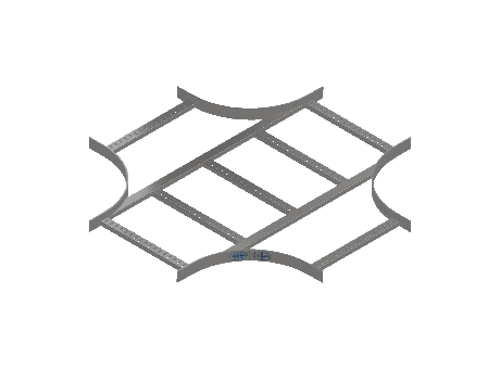Flatbar Horizontal Cross Equal - 2FBS6-18X18L12-HC-MS