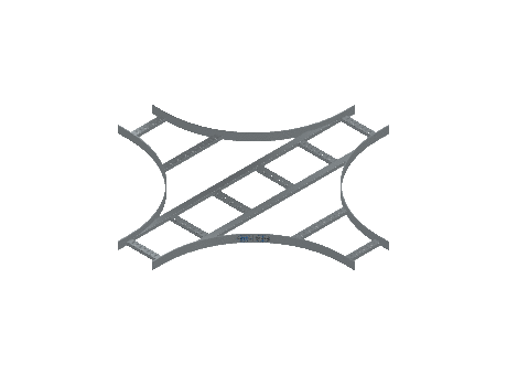 Flatbar Horizontal Cross Equal - 2FBHG-09X09L24-HC-MS