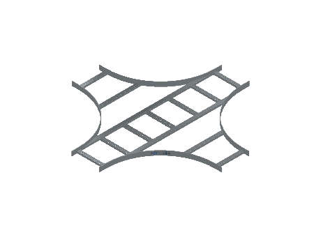 Flatbar Horizontal Cross Equal - 2FBHG-12X12L24-HC-MS