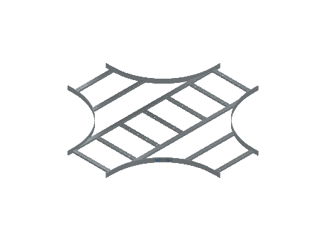 Flatbar Horizontal Cross Equal - 2FBHG-18X18L24-HC-MS