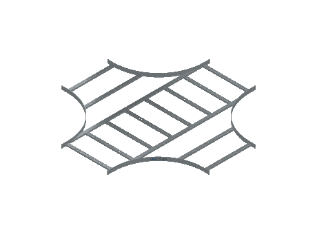 Flatbar Horizontal Cross Equal - 2FBHG-24X24L24-HC-MS