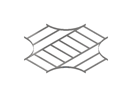 Flatbar Horizontal Cross Equal - 2FBS6-30X30L24-HC-MS