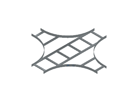 Flatbar Horizontal Cross Reducing - 2FBHG-12X09L24-HC-MS