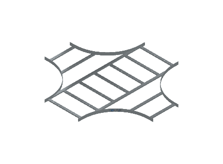 Flatbar Horizontal Cross Reducing - 2FBHG-24X18L24-HC-MS