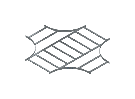 Flatbar Horizontal Cross Reducing - 2FBHG-30X24L24-HC-MS