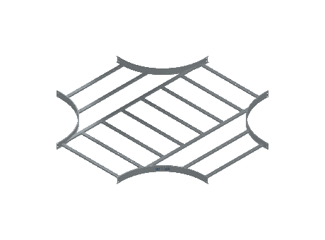 C-Rail Horizontal Cross Equal - 3CRHG-36X36L24-HC-MS