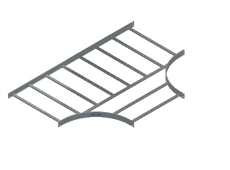 C-Rail Horizontal Tee Equal - 3CRHG-36X36L24-HT-MS
