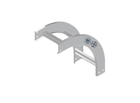 C-Rail Vertical Bend Outside - 3CRAL-09L12-VO90-MS