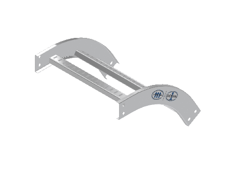 C-Rail Vertical Bend Outside - 3CRAL-18L12-VO60-MS