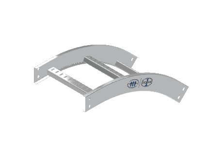 C-Rail Vertical Bend Outside - 3CRAL-12L24-VO45-MS