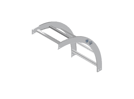 C-Rail Vertical Bend Outside - 3CRAL-18L24-VO90-MS