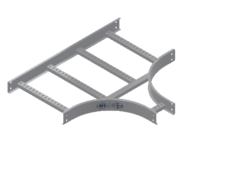 C-Rail Horizontal Tee Reducing - 3CRAL-18X06L12-HT-MS
