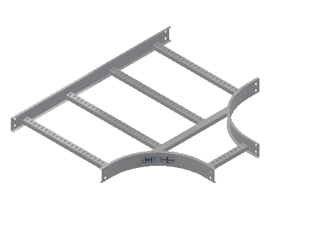 C-Rail Horizontal Tee Reducing - 3CRAL-24X12L12-HT-MS