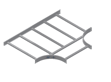 C-Rail Horizontal Tee Reducing - 3CRAL-30X24L12-HT-MS