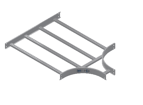 C-Rail Horizontal Tee Reducing - 3CRAL-36X06L12-HT-MS