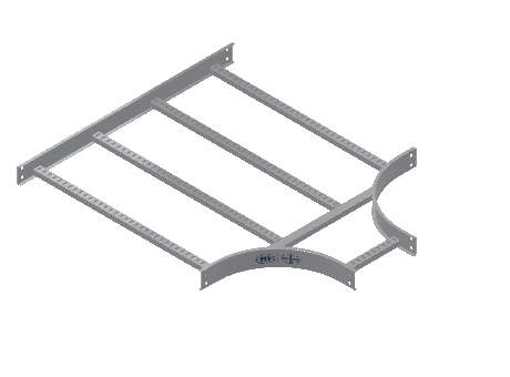 C-Rail Horizontal Tee Reducing - 3CRAL-36X12L12-HT-MS