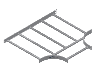 C-Rail Horizontal Tee Reducing - 3CRAL-36X24L12-HT-MS