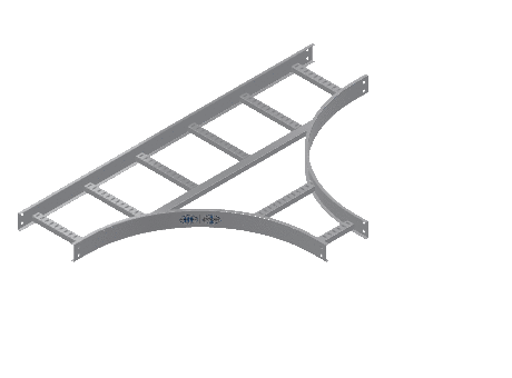 C-Rail Horizontal Tee Reducing - 3CRAL-12X09L24-HT-MS