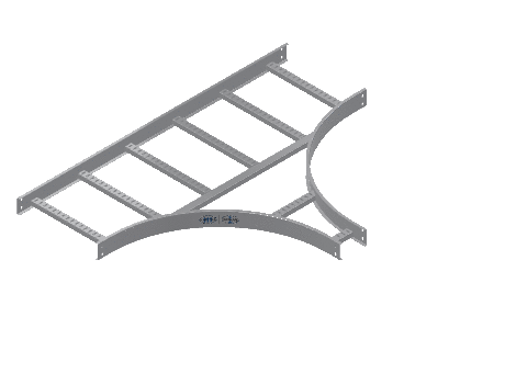 C-Rail Horizontal Tee Reducing - 3CRAL-18X06L24-HT-MS