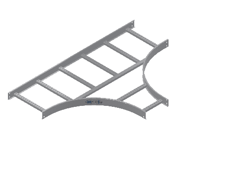 C-Rail Horizontal Tee Reducing - 3CRAL-18X12L24-HT-MS