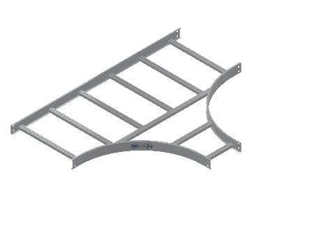 C-Rail Horizontal Tee Reducing - 3CRAL-24X12L24-HT-MS