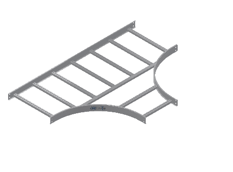 C-Rail Horizontal Tee Reducing - 3CRAL-24X18L24-HT-MS