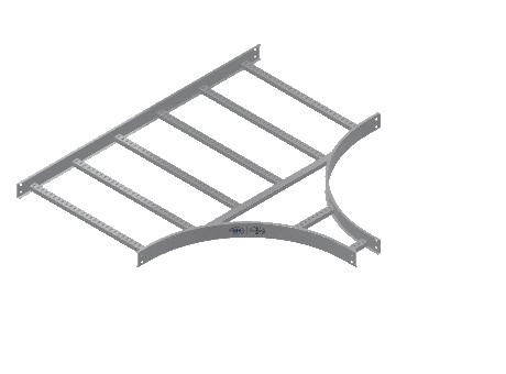 C-Rail Horizontal Tee Reducing - 3CRAL-30X06L24-HT-MS