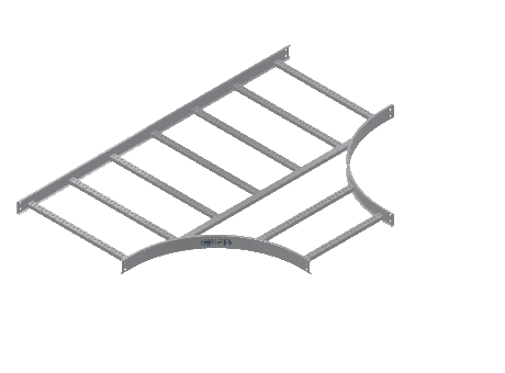 C-Rail Horizontal Tee Reducing - 3CRAL-30X24L24-HT-MS