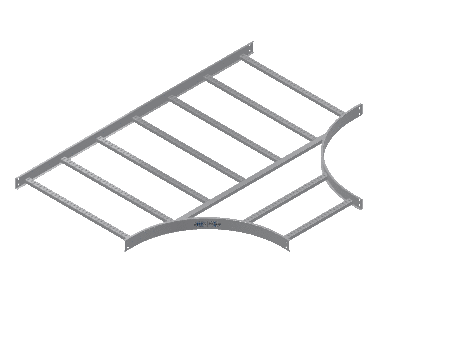 C-Rail Horizontal Tee Reducing - 3CRAL-36X24L24-HT-MS