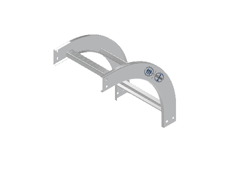 C-Rail Vertical Bend Outside - 3CRAL-12L12-VO90-MS